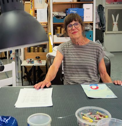 Ursula Bock-Jopp im Atelier (Foto: Wolf Erdel)