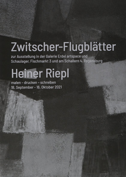 Galerie Erdel | Heiner Riepl: Zwitscher-Flugblätter