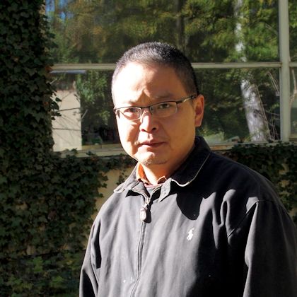 Zhao Bin vor seinem Atelier in München2012